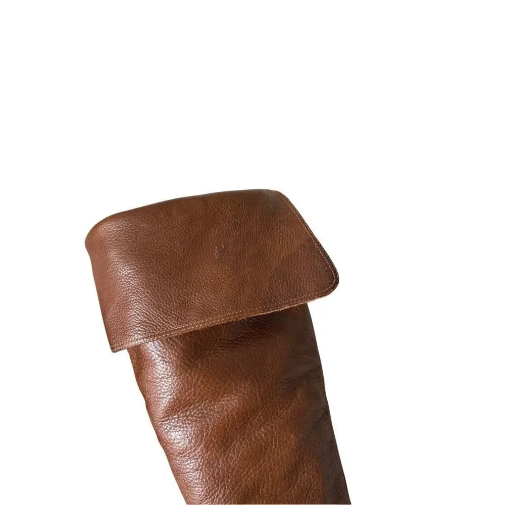 Frye Over The Knee‎ Western Leather Boots size 8 B  Brown